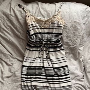 Striped Black and White Dress